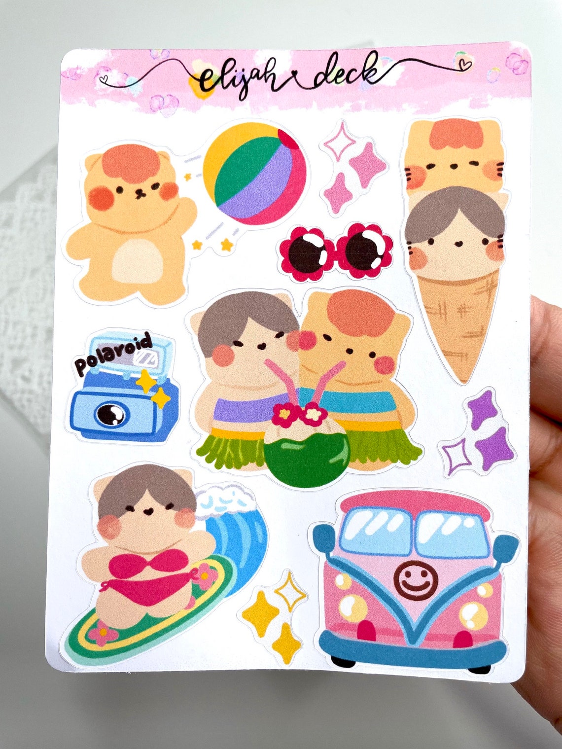 Summer Vacation Decoration Stickers Cute Stickers Beach Etsy UK