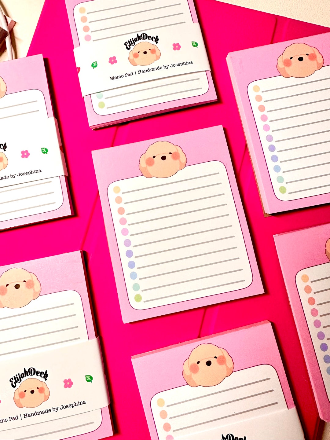 Pink to Do List Memo Pad, Pink Checklist Note Pad, Pink Shopping List