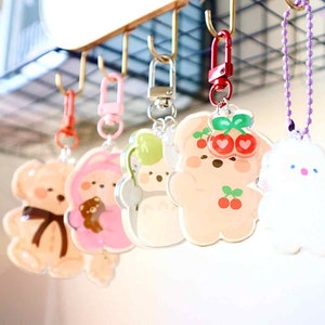 Cute Elijah Key Chains | Key Charms | Elijahdeck Collection Keychain| Cherry Keychain| Bear Keychain|Pink Keychain| Anime Keychain
