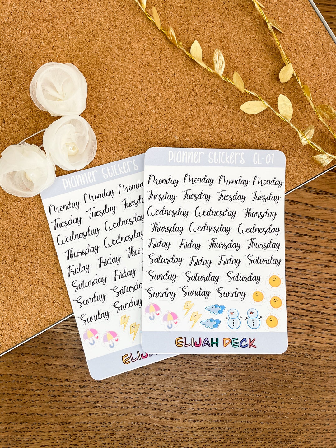 Dates and Weather Stickers for Planner | Planner Stickers, Diary ...