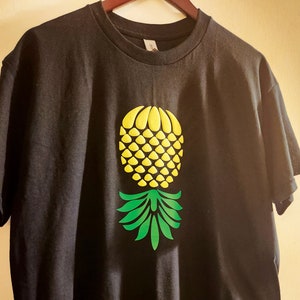 Neon Puff Pineapple T-Shirt (Glows in UV Light)