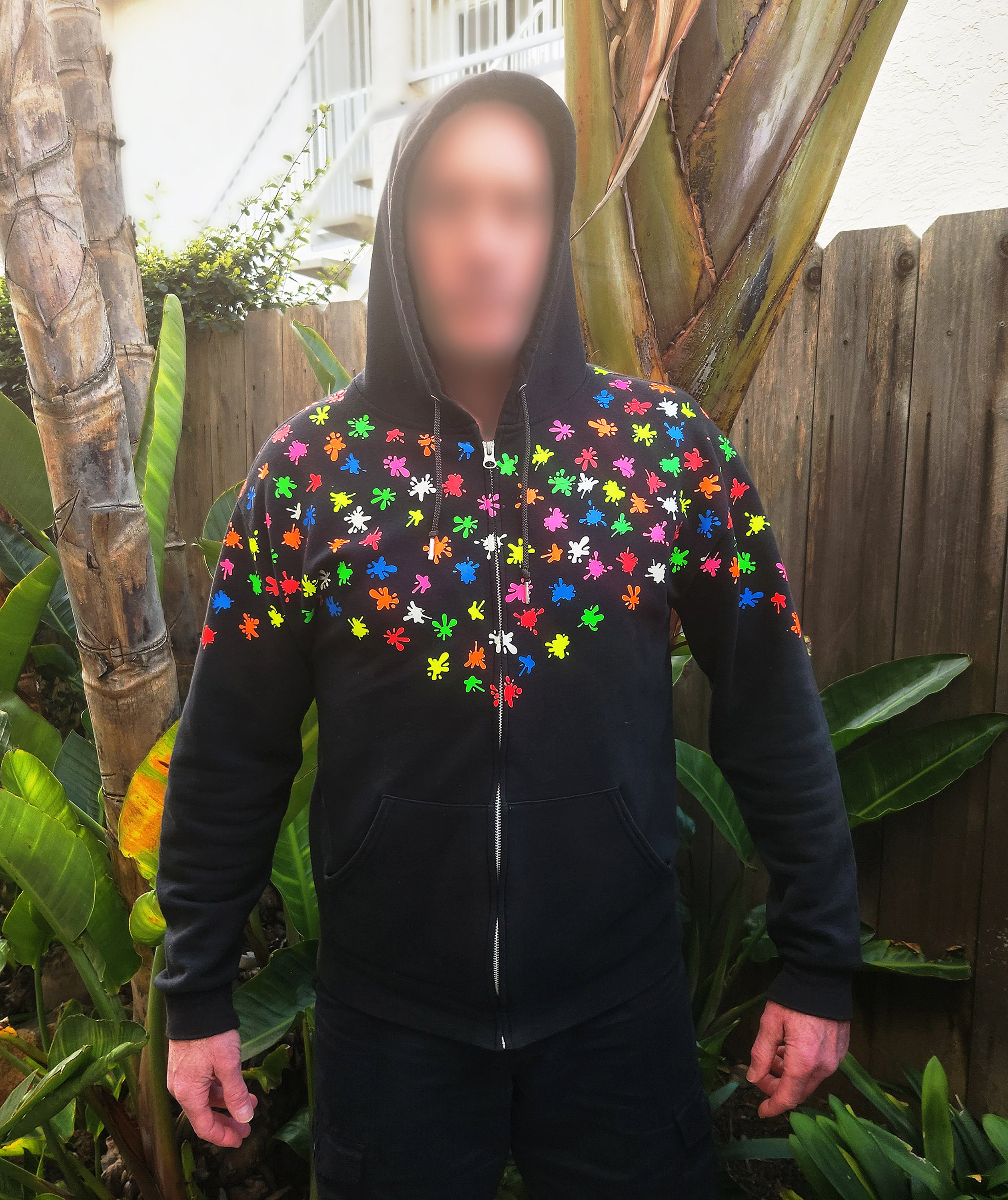 Neon Paint Splatter Hoodie Sweatshirt - Etsy
