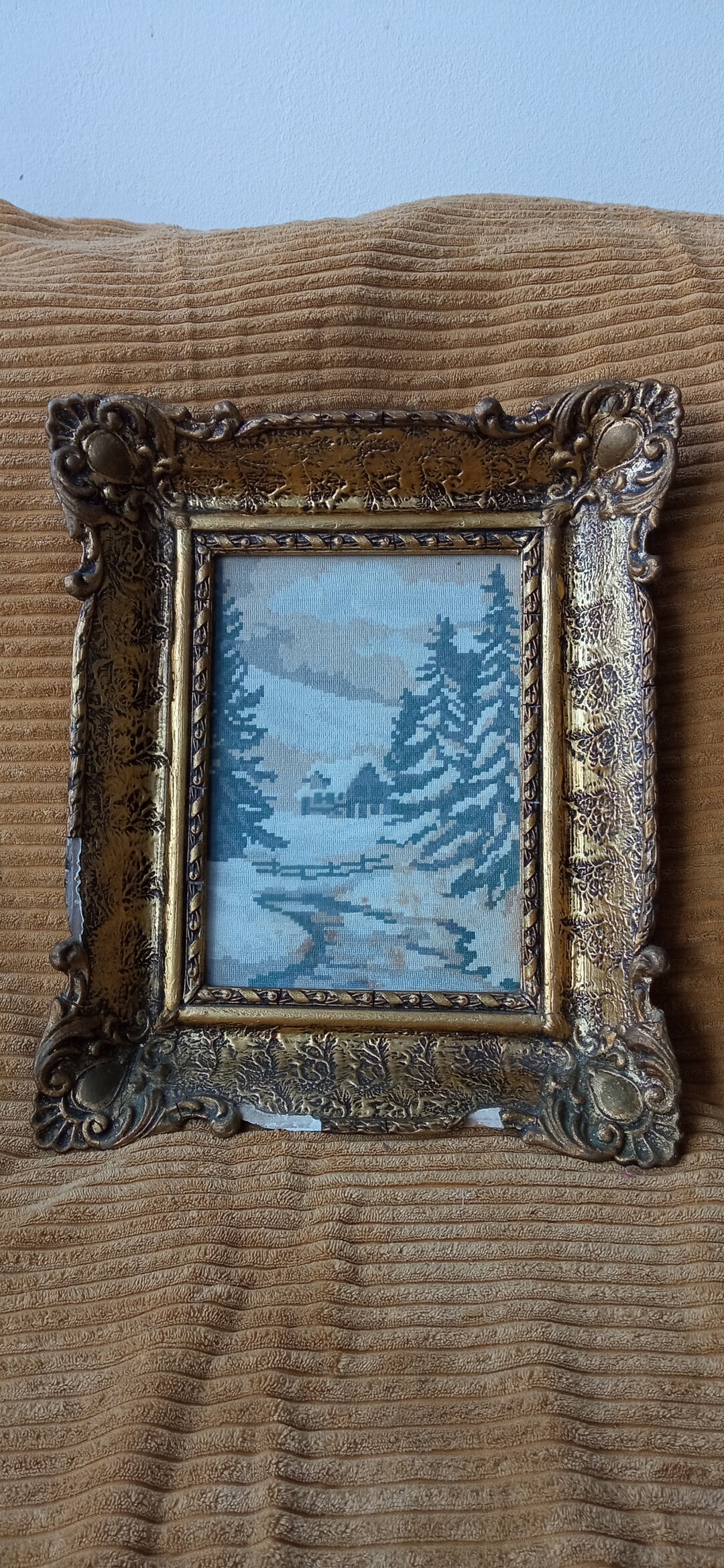 Vintage Gobelin/goblen/tapestry/needlepoint Framed 1980s Etsy