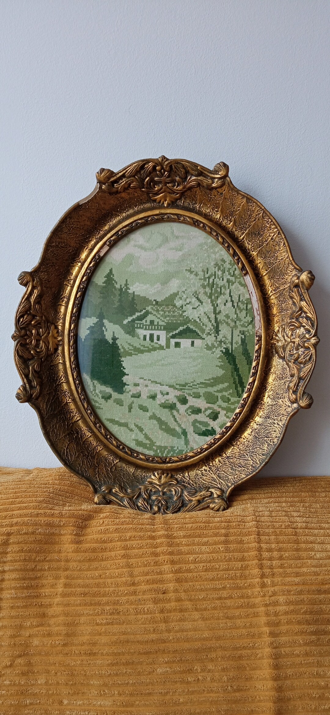 Vintage Gobelin/goblen/tapestry/needlepoint Framed 1980s Etsy