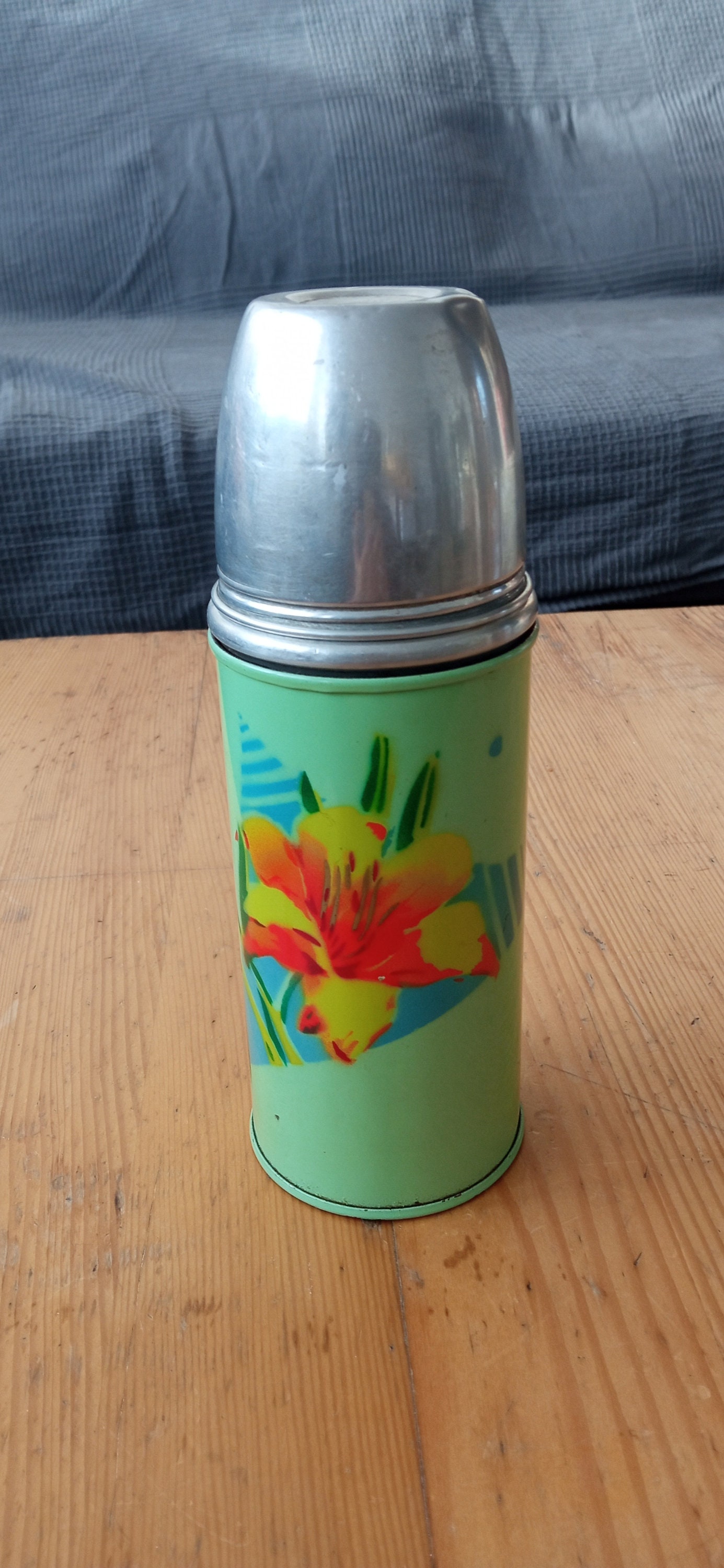 Vintage Dia Diamond Thermos, Hot Cold Drink Storage, 1960s/1970s, Orange  Flowers, Floral, Thermos With Pump 