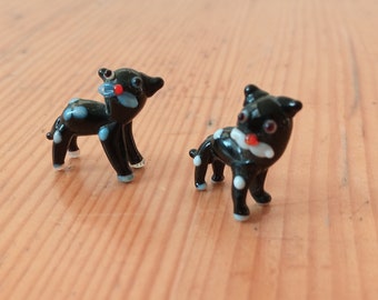 Pair of Murano Glass Miniature Cats