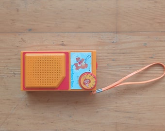 Vintage Care Bears Radio, Tenderheart bear, 1980s