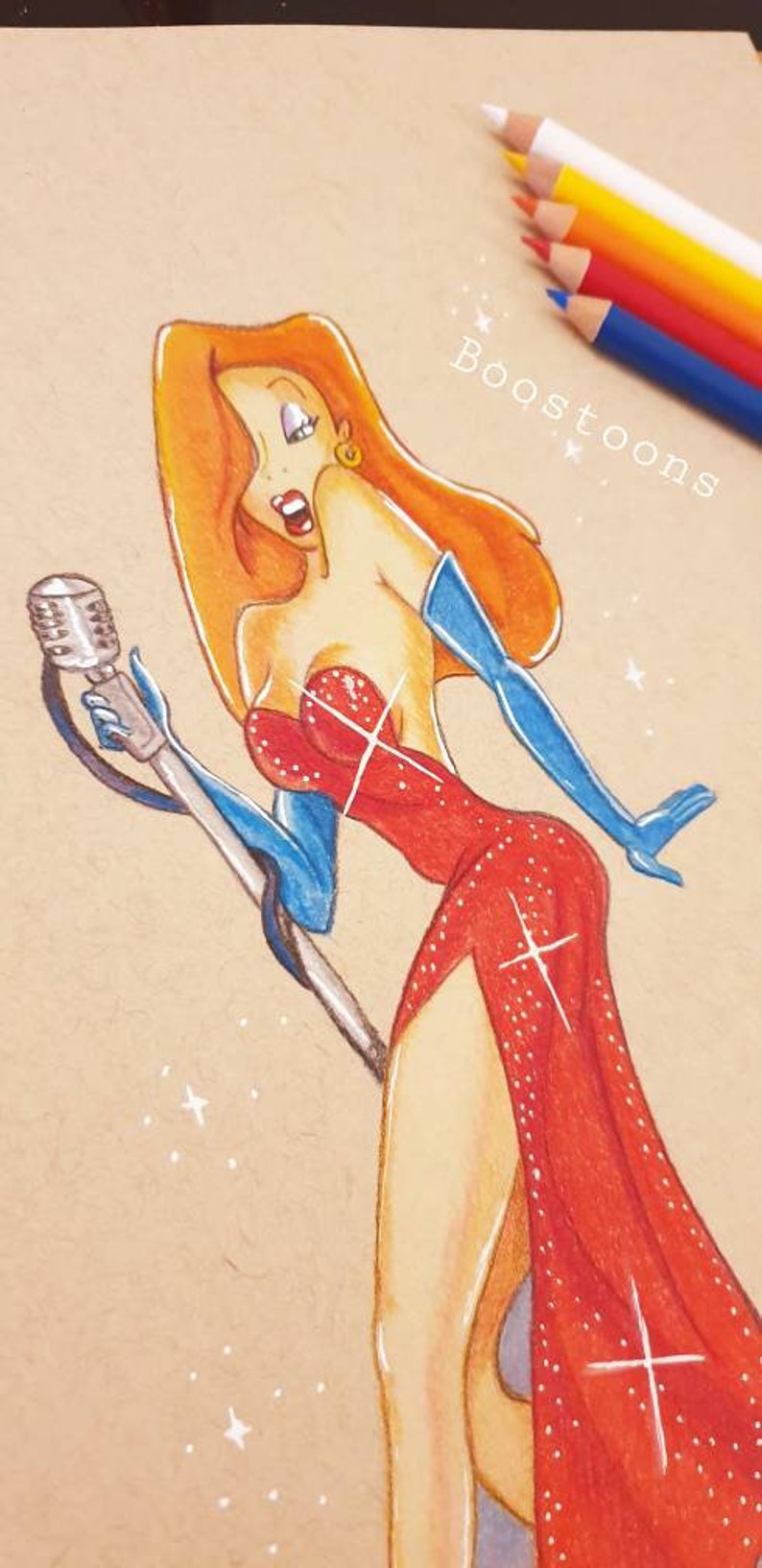 Original Jessica Rabbit drawing image 2