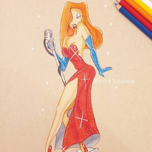 Original Jessica Rabbit drawing image 3