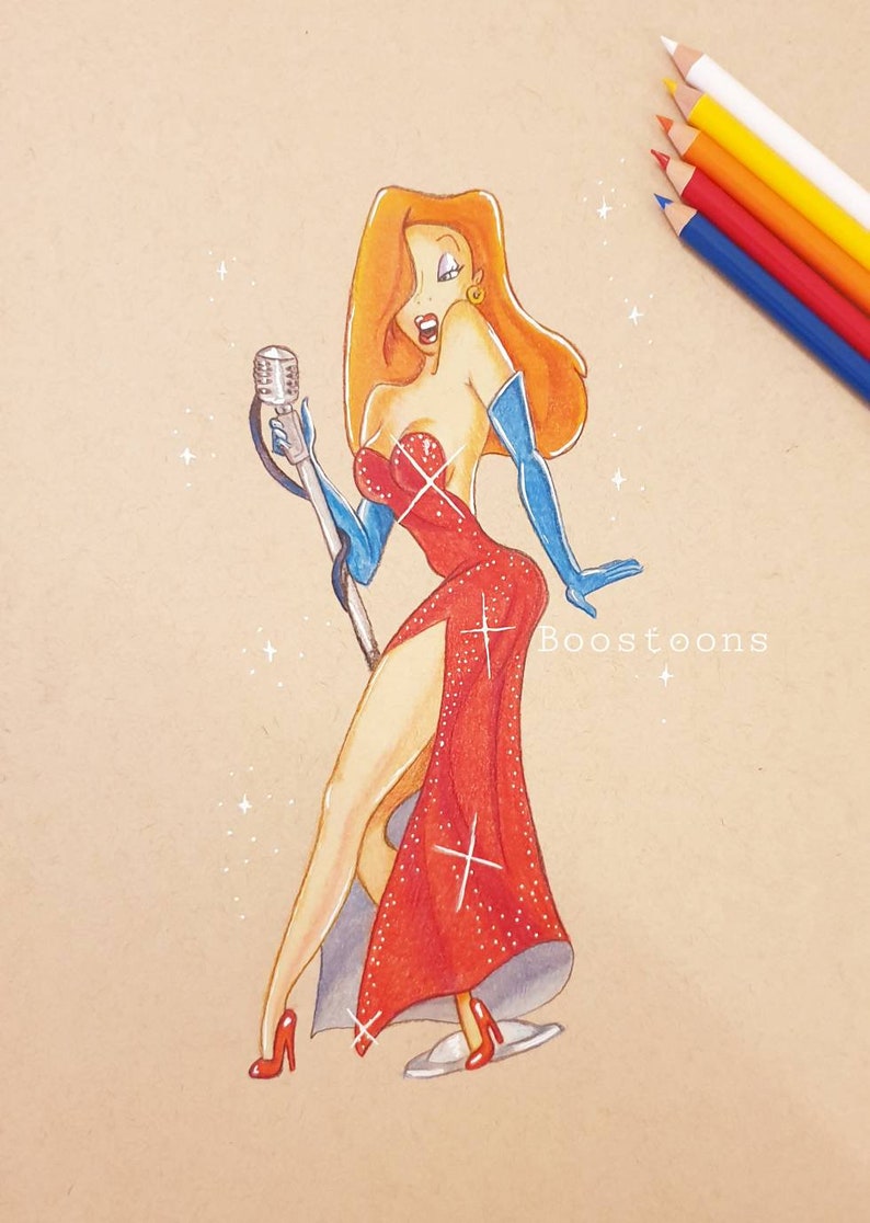 Original Jessica Rabbit drawing image 3