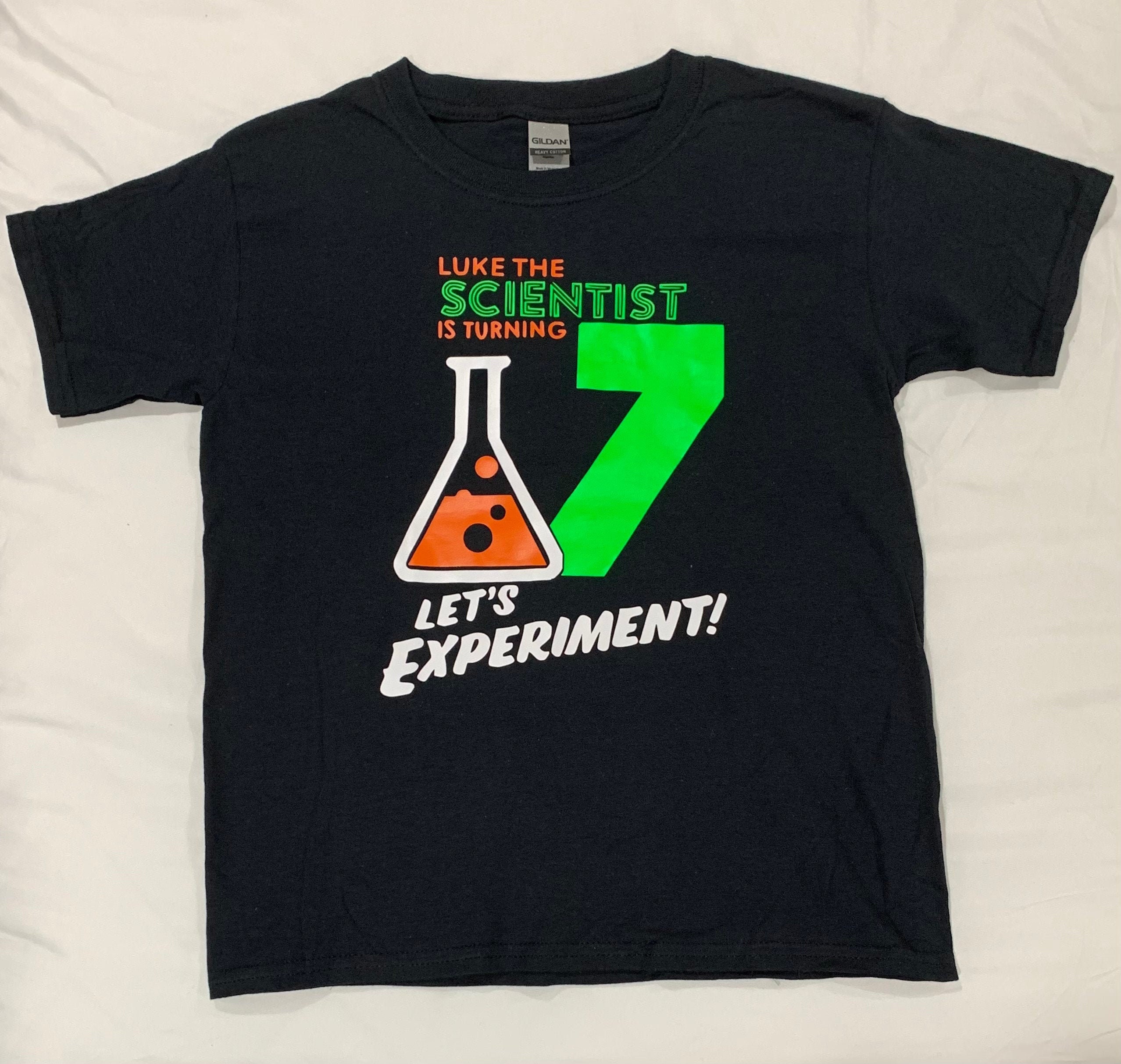 Scientist Birthday Kid Tshirt Custom Birthday Tee Etsy