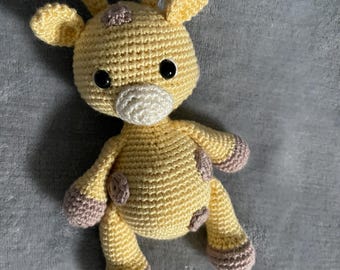 Handmade Crochet Giraffe Plush: Soft Bamboo Stuffed Animal