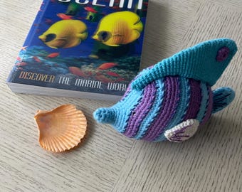 A Crochet Butterflyfish Toy: 'Edwin' Collectible Ocean Creature