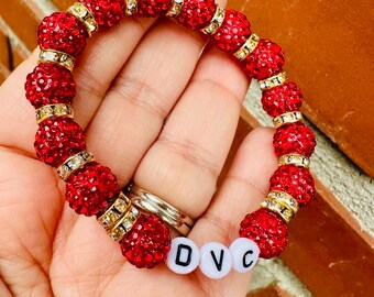 DVC Red Bracelet/Disney Vacation Club beaded charm stretch bracelets/Disney cruise Bracelet/DVC bracelet/DVC member/dvc/dvc Christmas/dcl