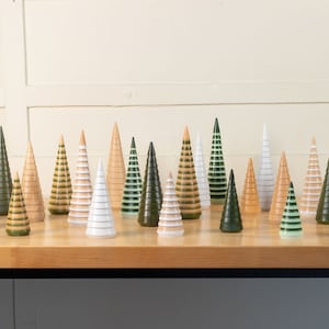 Magical, Enchanted Forest for the Holidays- 20  Christmas Trees Made From Upcycled from Baseball Bat Scrap