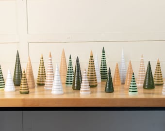 Magical, Enchanted Forest for the Holidays- Upcycled from Baseball Bat Scrap- 20 Trees in Four Sizes and Five Finishes