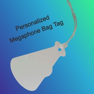 Personalized Sublimated Cheerleader Megaphone Bag Tag