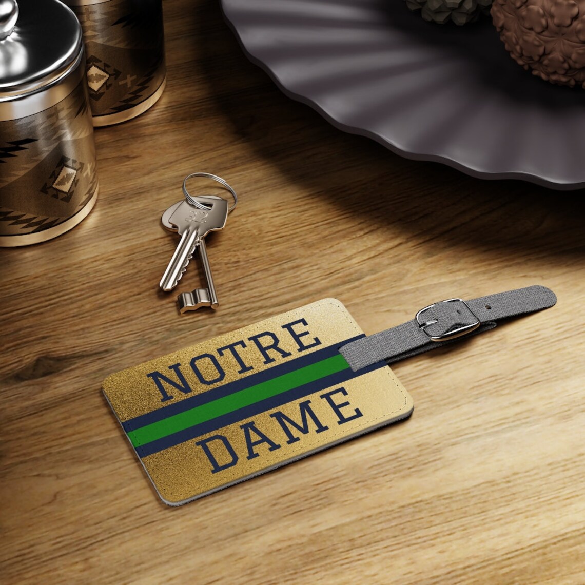 Luggage Tag Notre Dame Fighting Irish ND Bag Tag Go Irish Etsy
