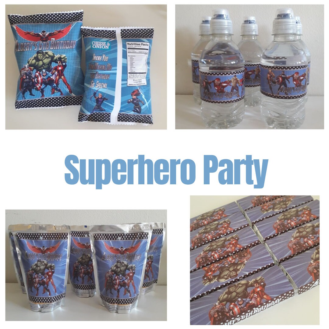 Personalised Children's Superhero Party Bag Fillers / Etsy UK