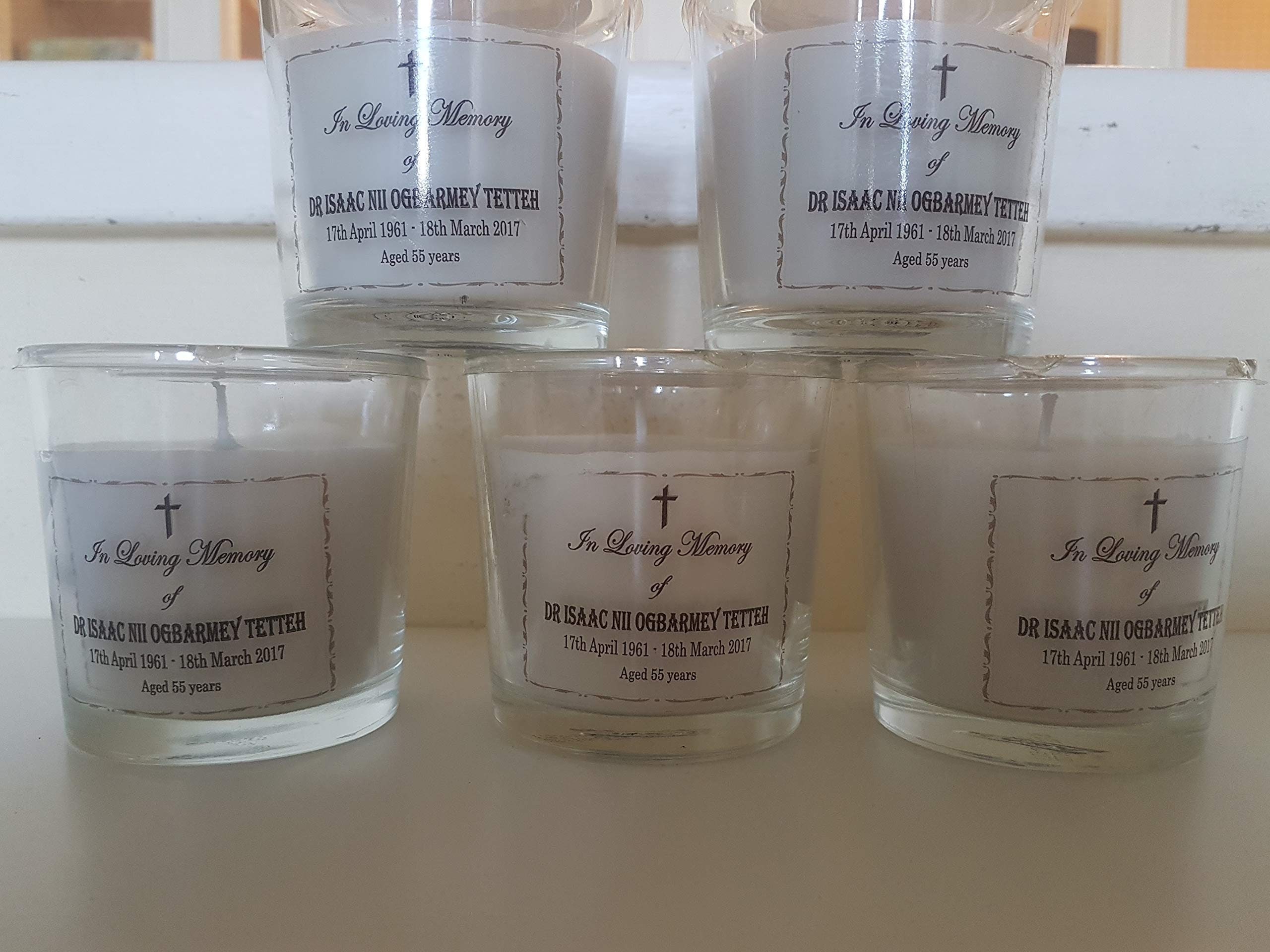 Personalised Memorial Funeral Candles Funeral Favours Etsy UK