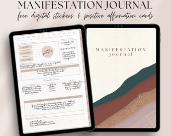 Digital Manifestation Journal | 416 Pages to Increase Productivity & Manifest Your Goals | Law of Attraction Planner