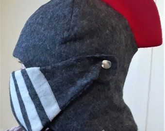 Knight's Helmet Hat Sewing Pattern (5 sizes in one PDF)