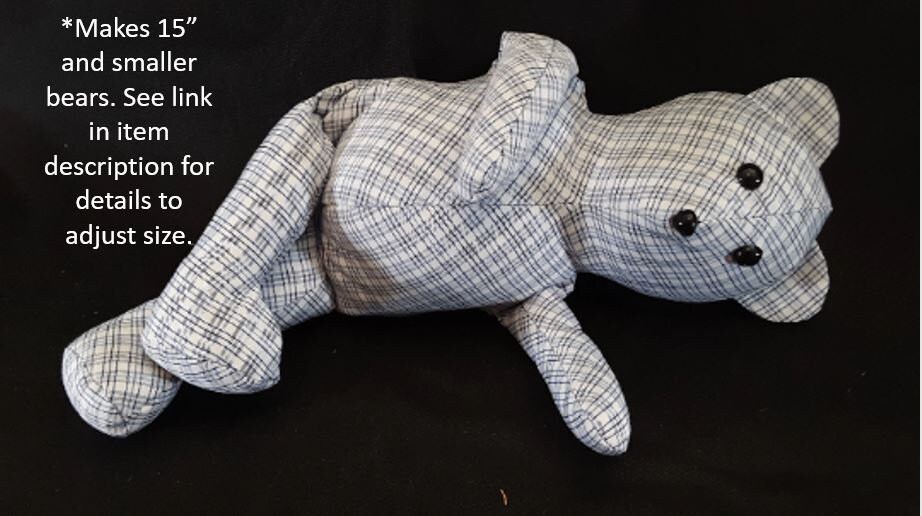 テディベアの縫い付けパターン 14 インチ以下。思い出のクマや小道具に