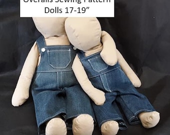 Latzhose Schnittmuster für Puppen 17-19" (Instant Download)