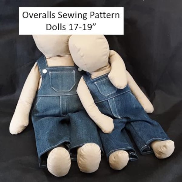 Naaipatroon kleine overall voor poppen 17-19" (directe download)