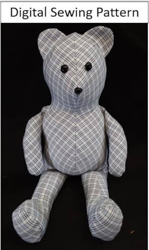 手縫い熊 テディベアの縫い付けパターン 14 インチ以下。思い出のクマや小道具に