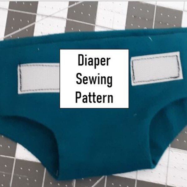 Easy Diaper Sewing Pattern with Snap, Pin or Velcro Closures with Picture Instructions Simple for Beginners in five sizes