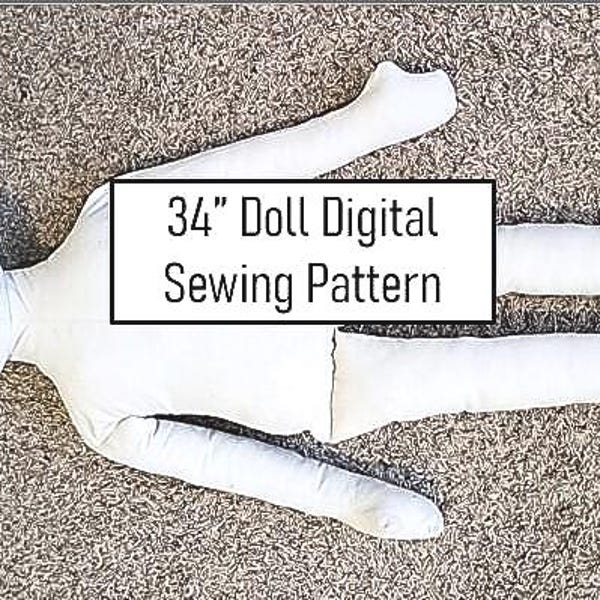 Digitaal naaipatroon blanco pop 34" (met instructies om de maat aan te passen en een videotutorial)