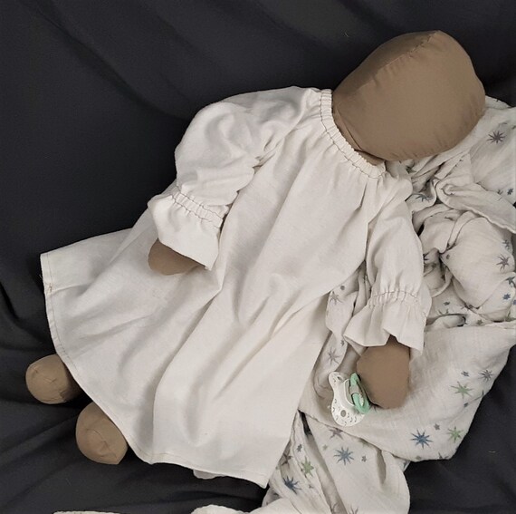 Doll Nightshirt With Elastic Neck and Ruffle Cuffs Sewing - Etsy