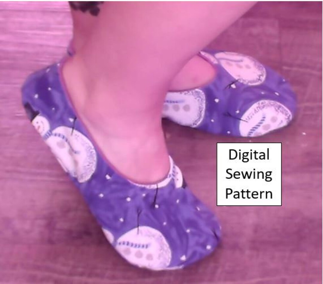 Easy Slipper Sewing Pattern With Video Instructions for Etsy