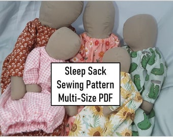 Sleep Sack Sewing Pattern with multiple sizes in one instant download PDF (includes video instructions)