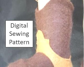 18 inch doll Western Boots Sewing Pattern (Instant download PDF with printable directions and video)