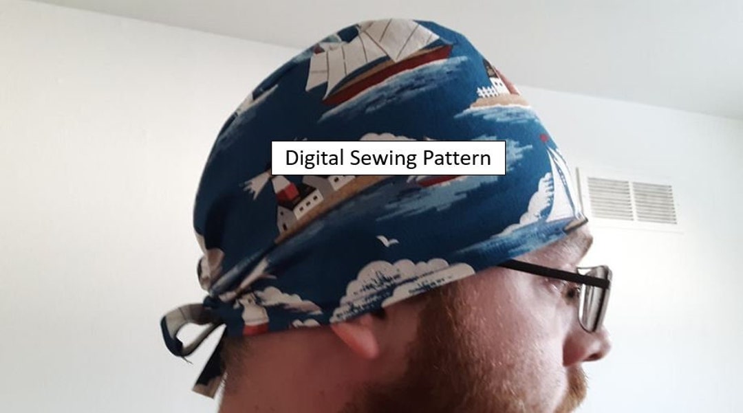Drawstring Scrub Cap Pattern Drawstring Scrub Cap Sewing Pattern for Men and Women (unisex ...