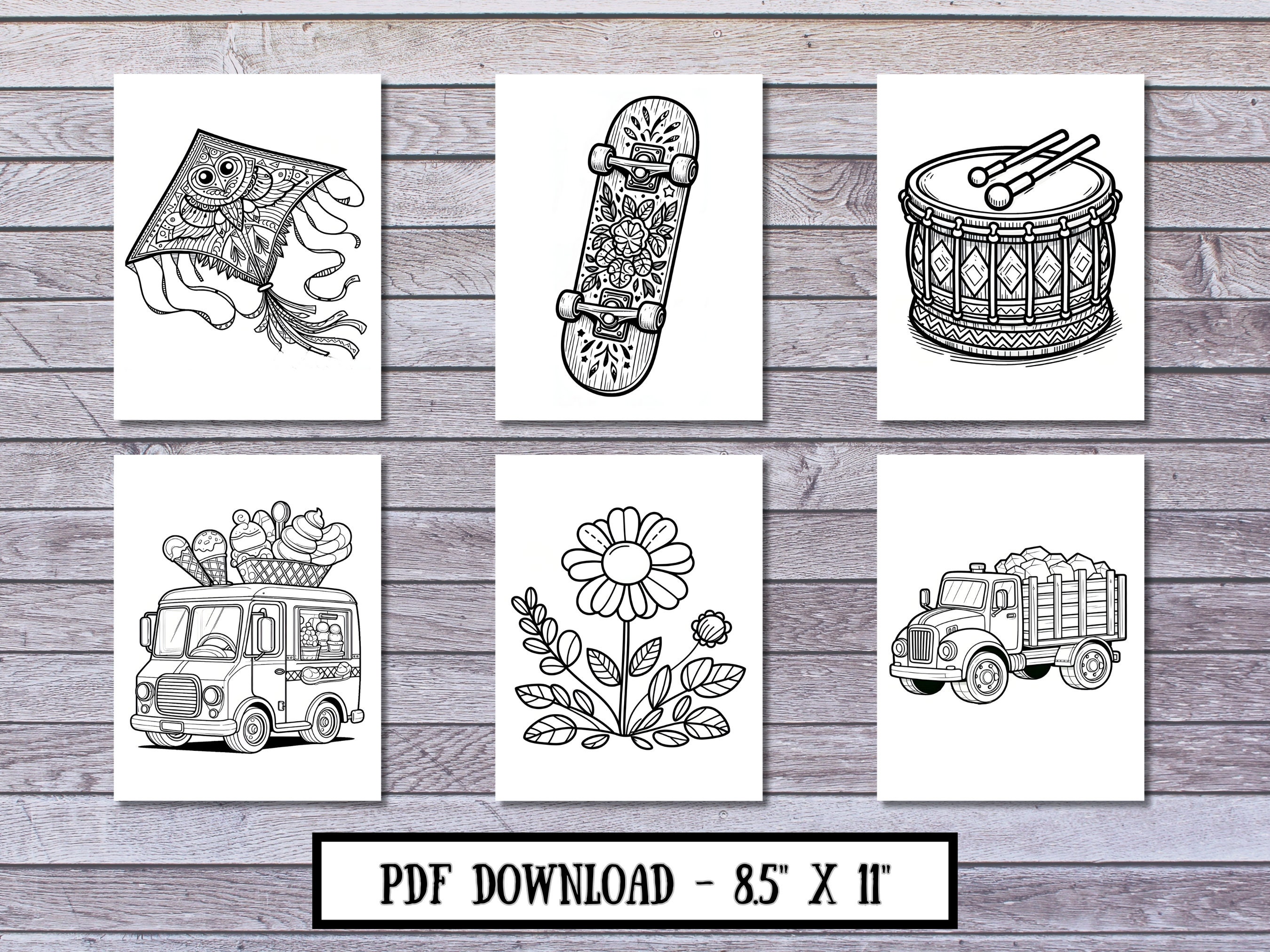 Cute and Fun Bold, Easy Coloring Pages Big Designs Coloring Book for ...