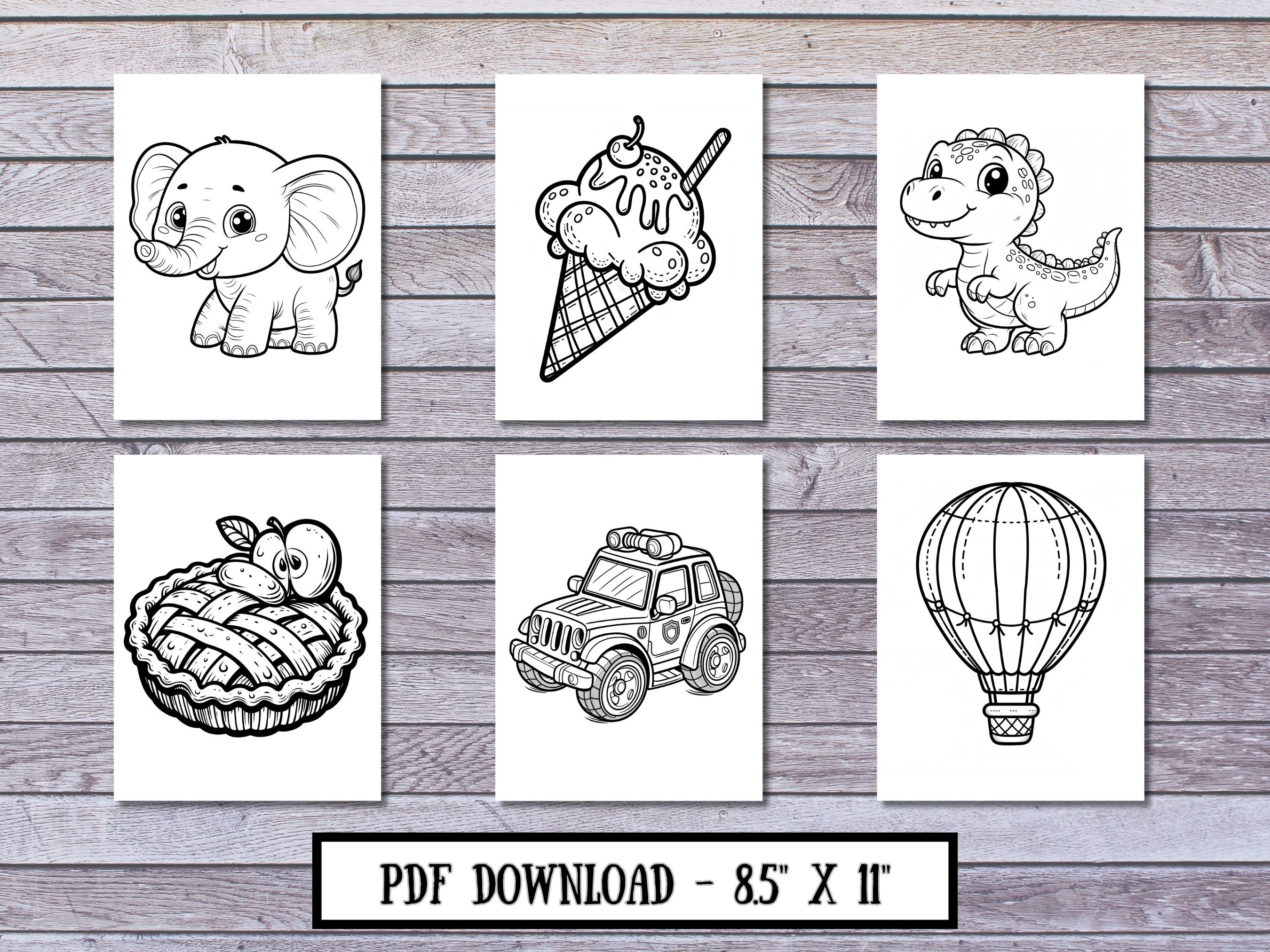 Cute and Fun Bold, Easy Coloring Pages Big Designs Coloring Book for ...
