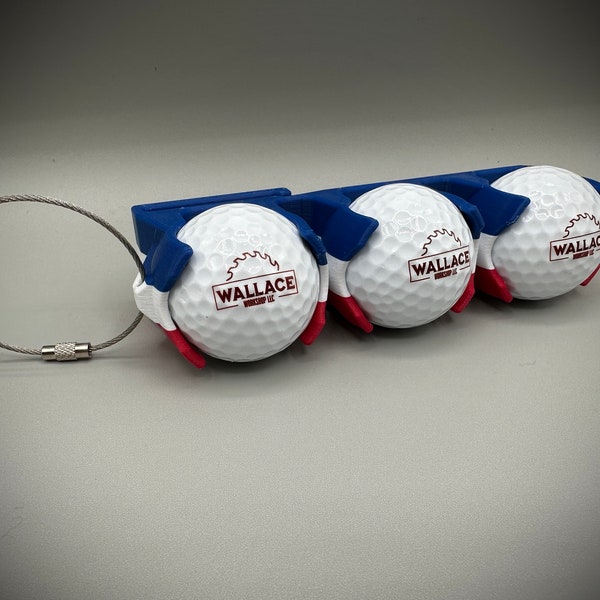 Golf Ball Holder, Gift For Golfer, Golf Ball Holder for Golf Bag, 12 Colors Available, Goft Ball Belt Clip, Holds 1, 2, or 3 Golf Balls