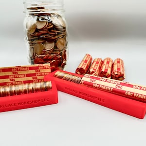 Penny Rolling Tray Kit | Cent Wrapping | Customizable | Coin Tray | Coin Organization | Gift for Coin Collector | Coin Counter |  3D Printed