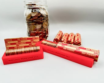 Penny Rolling Tray Kit | Cent Wrapping | Customizable | Coin Tray | Coin Organization | Gift for Coin Collector | Coin Counter |  3D Printed