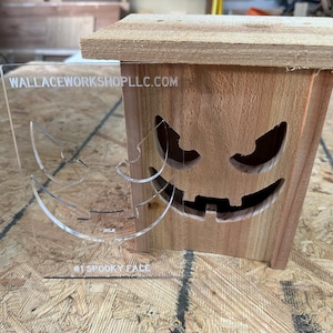 Jack-O-Lantern Router Templates made from Acrylic