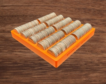 100 Dollar Quarter Rolling Tray | Coin Collecting | Quarter Roller | Storage | Collector | Organization