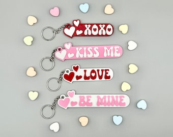 Charming Valentine's Keychains - Customizable Love Tokens