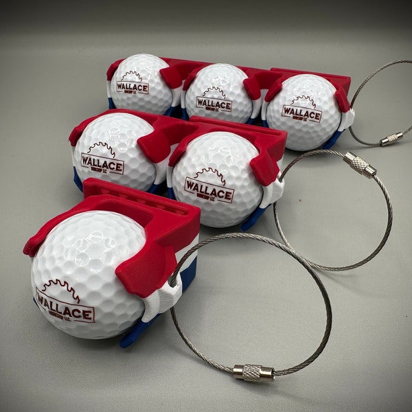 Golf Ball Holder, Gift For Golfer, Golf Ball Holder for Golf Bag, 12 Colors Available, Goft Ball Belt Clip, Holds 1, 2, or 3 Golf Balls
