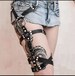 Harness 100% Handmade Punk Gothic Leather Garter Belt Waist Belts Thigh High Leg Harness Suspender Shorts Jeans Pants 