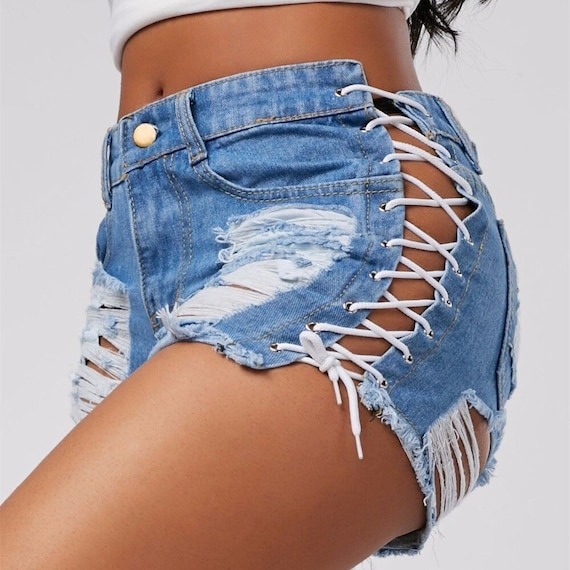 Black womens hotsell denim shorts