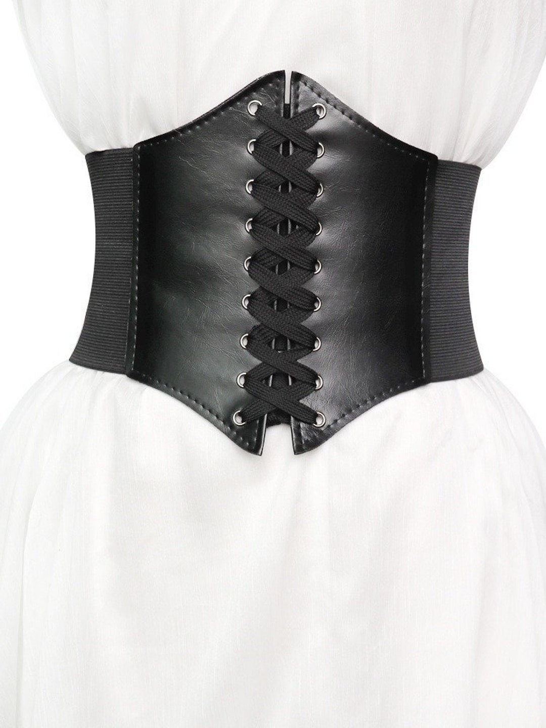 underbust corset belt with shoulder straps