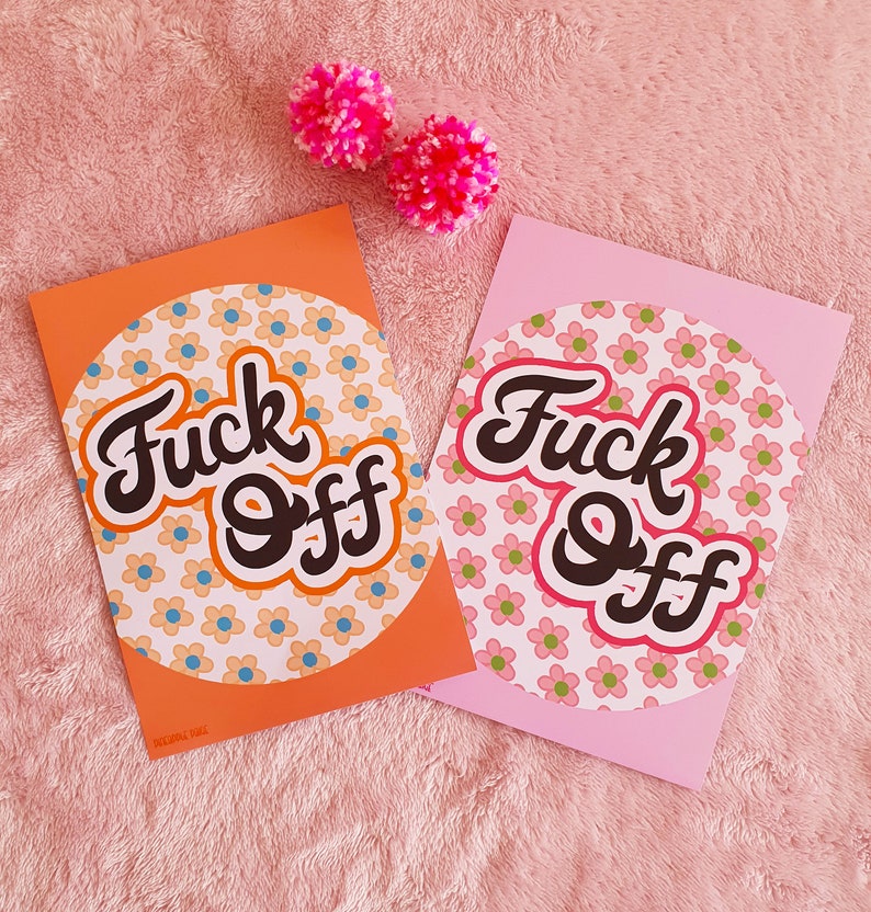 Fuck Off Sticker, Fuck Sticker, Sweary Sticker, Social Distance Sticker, Fuck Gifts, Fuckers, Swear Words, Retro 60s Stickers, Sassy Sticker image 4